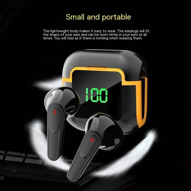 Wireless Binaural New Smart Digital Display Noise-reduction Bluetooth Headset