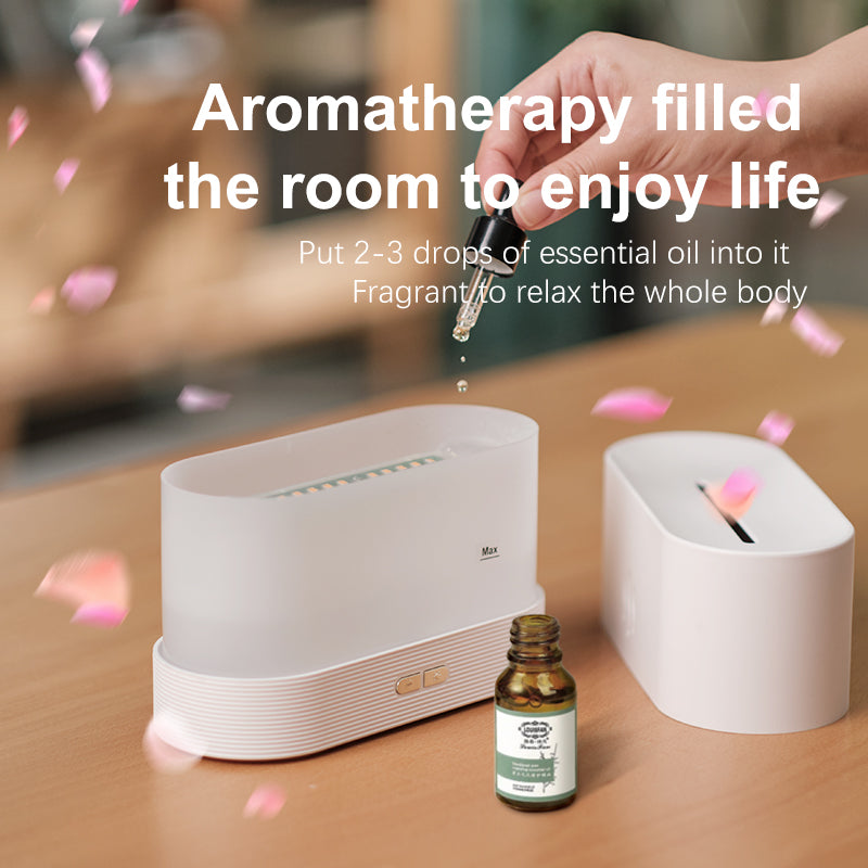 Fire Flame Humidifier Aroma Diffuser 2023 180ml Cool Mist Air Essential Oil Ultrasonic Humidifier