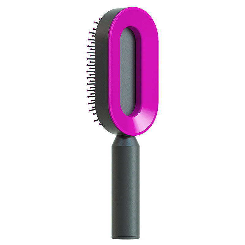 Women's Self-Cleaning Hair Brush for Hair Loss Prevention with Scalp Massage and Anti-Static Bristles