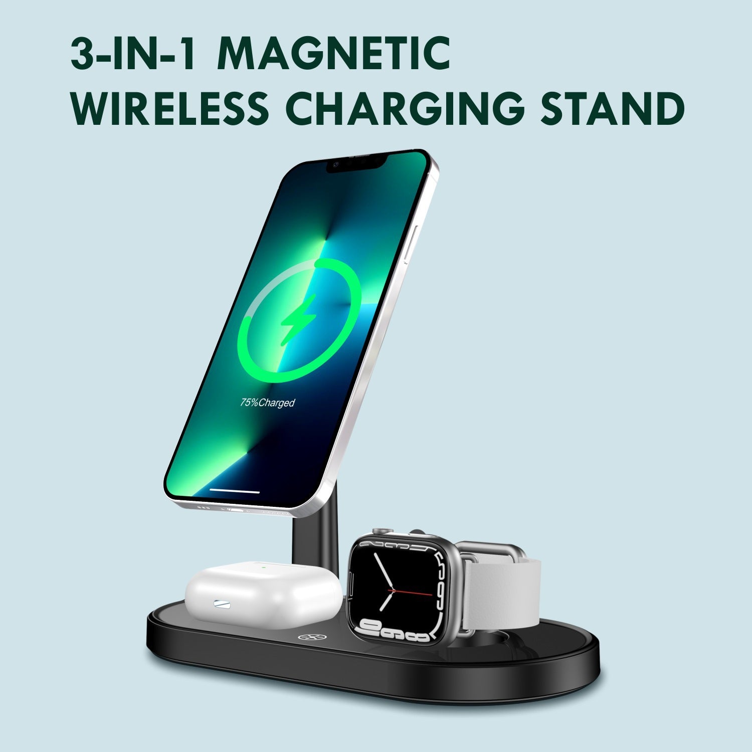 Multifunctional Desktop Phone Holder Three-in-one Magnetic Wireless Charger