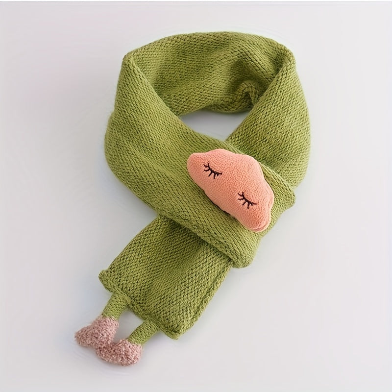 Bufanda para niños, bufanda de punto cálida para niñas, linda bufanda con cuello de nube para otoño e invierno, bufanda para niños, calentador de cuello de punto suave y cálido, bufanda clásica de invierno para niños y niñas